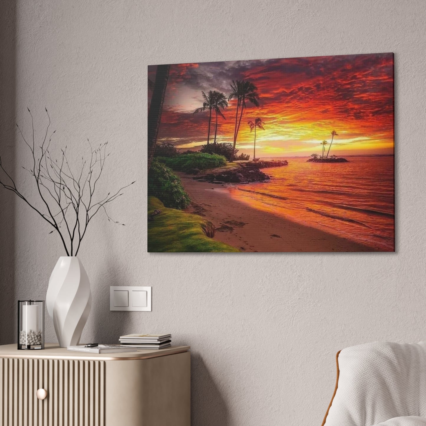 Sunset Island - Canvas Stretched, 0.75"