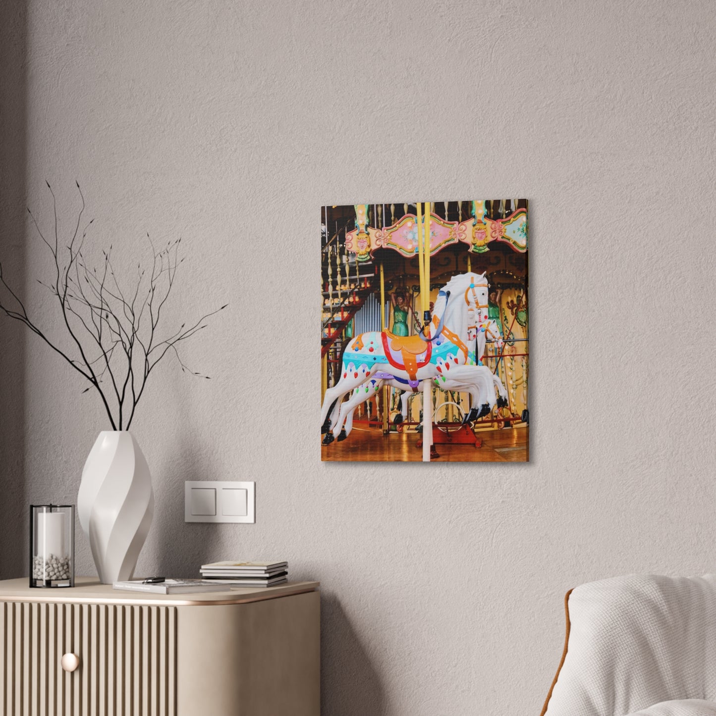 Carousel Horses - Canvas Stretched, 0.75"