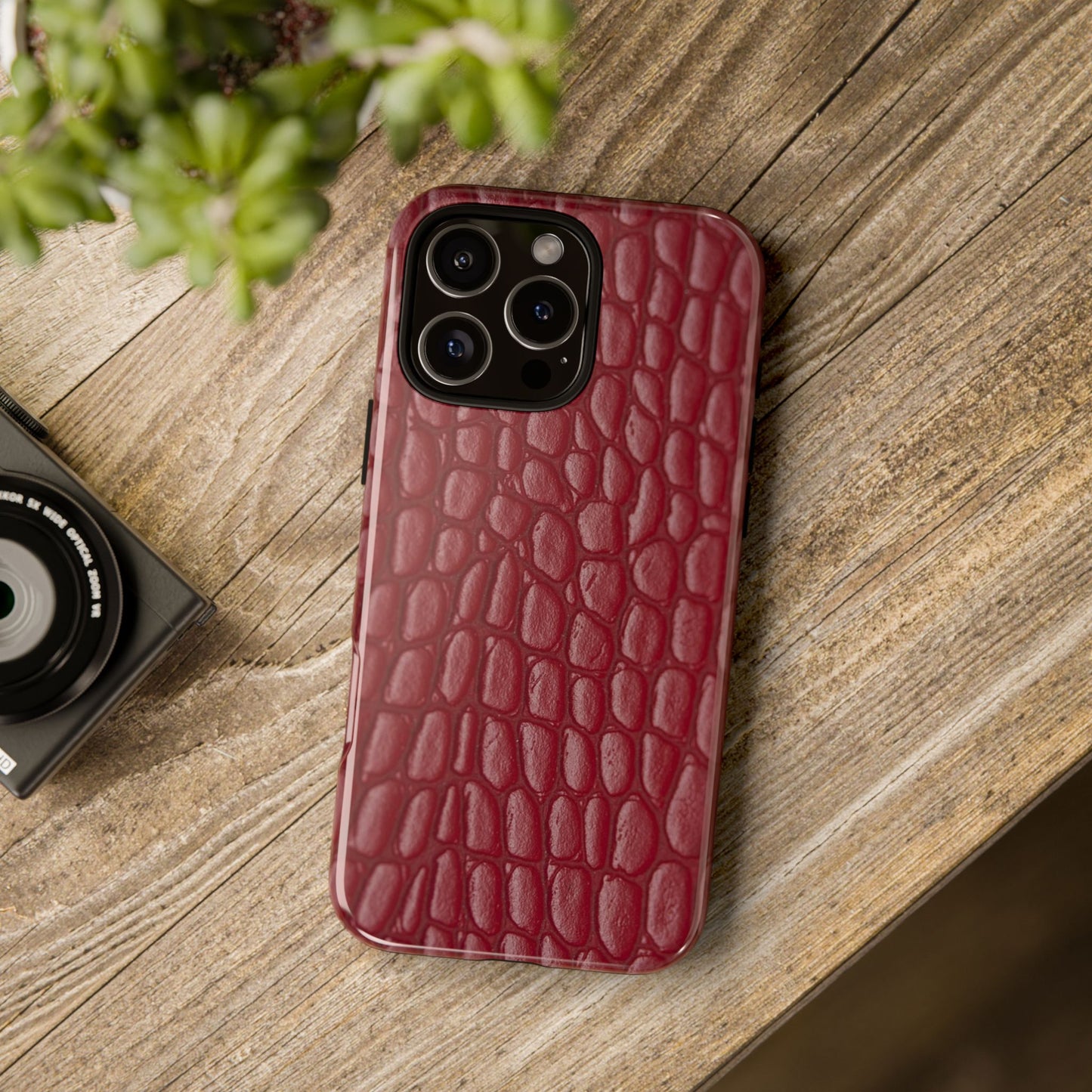 Red Leather - Tough Cases - Whimsical Phone Cases