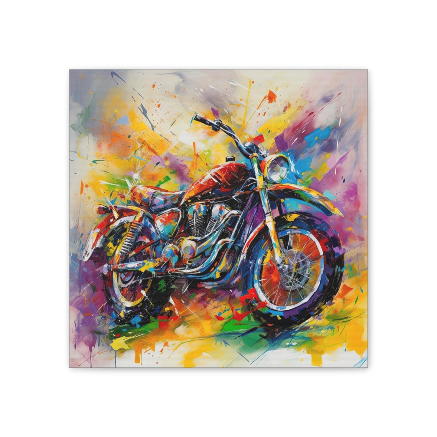 Bike in Oil - Canvas Stretched, 0.75"