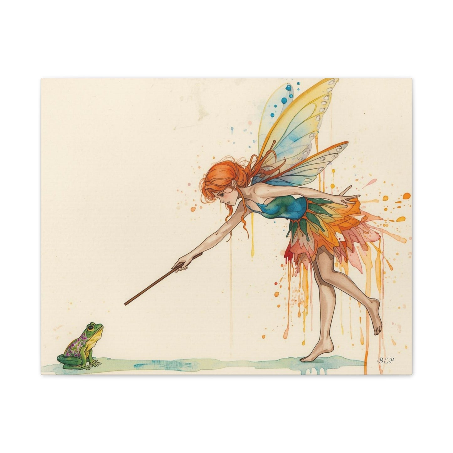 Fairy and the Frog - Canvas Stretched, 0.75" - Wall Art 2026 - Creative