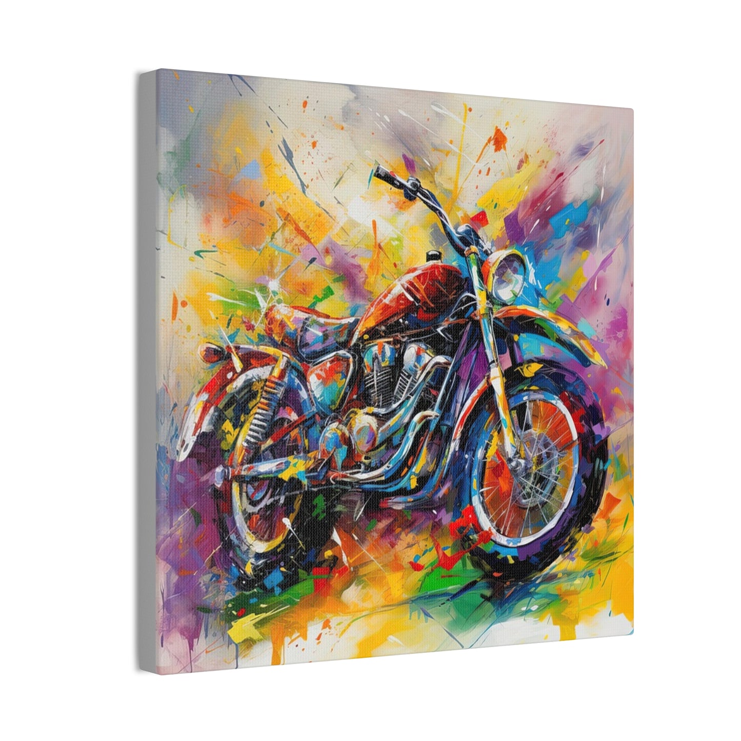 Bike in Oil - Canvas Stretched, 0.75"