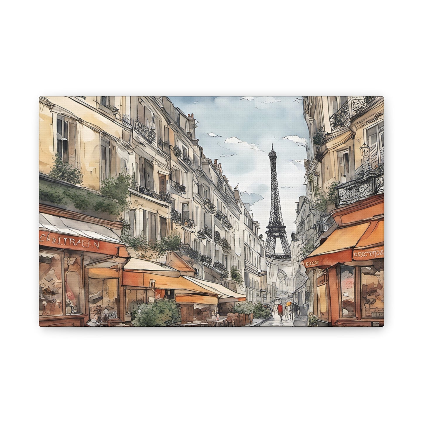 Paris Street - Canvas Stretched, 0.75"