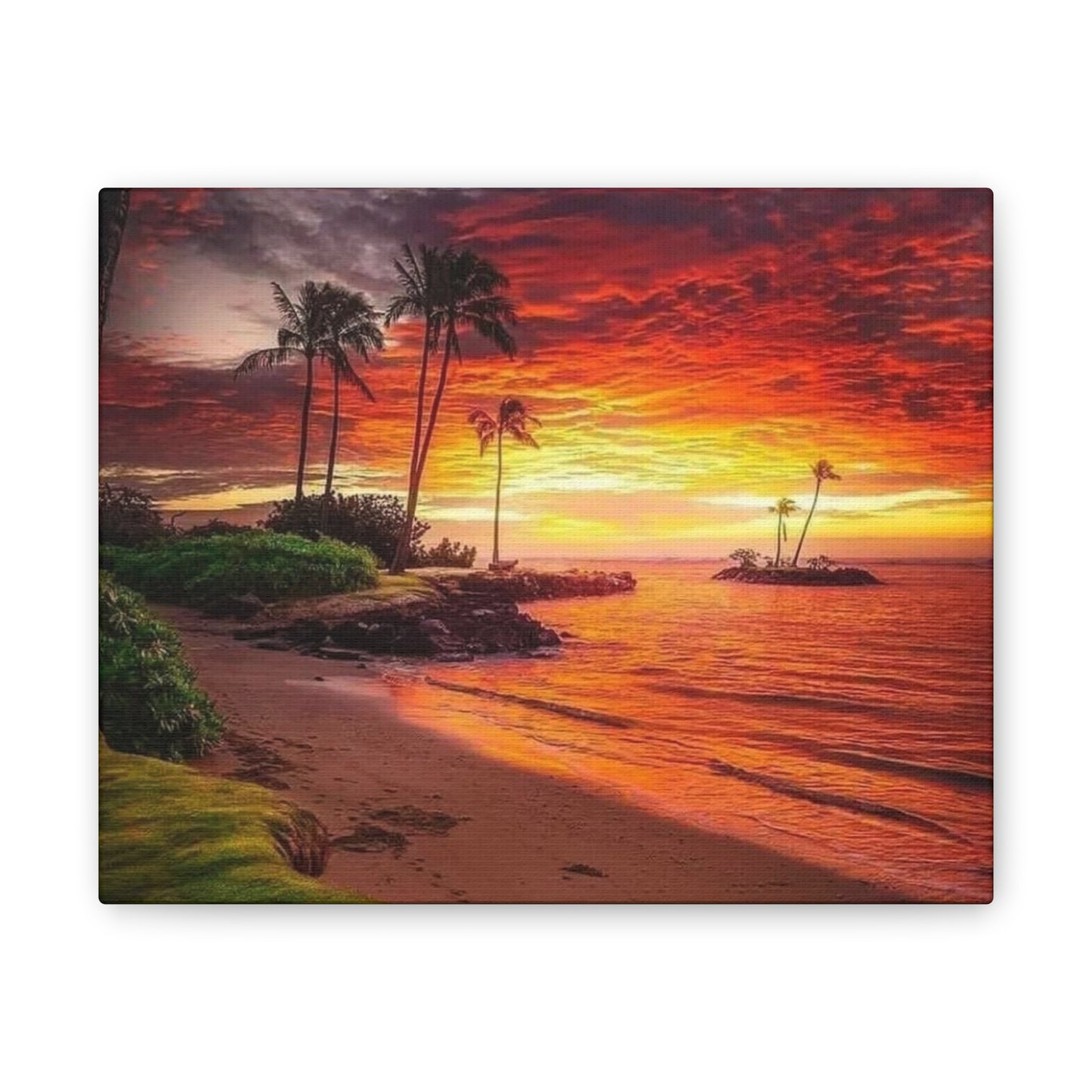 Sunset Island - Canvas Stretched, 0.75"