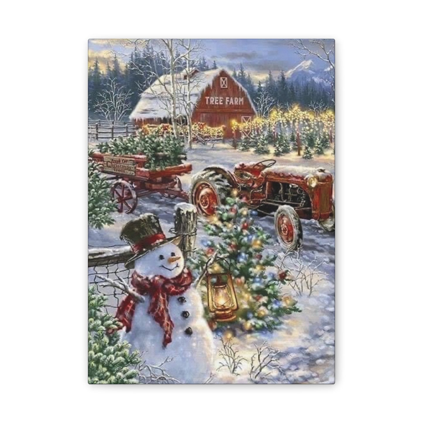 On the Farm - Canvas Stretched, 0.75" Christmas