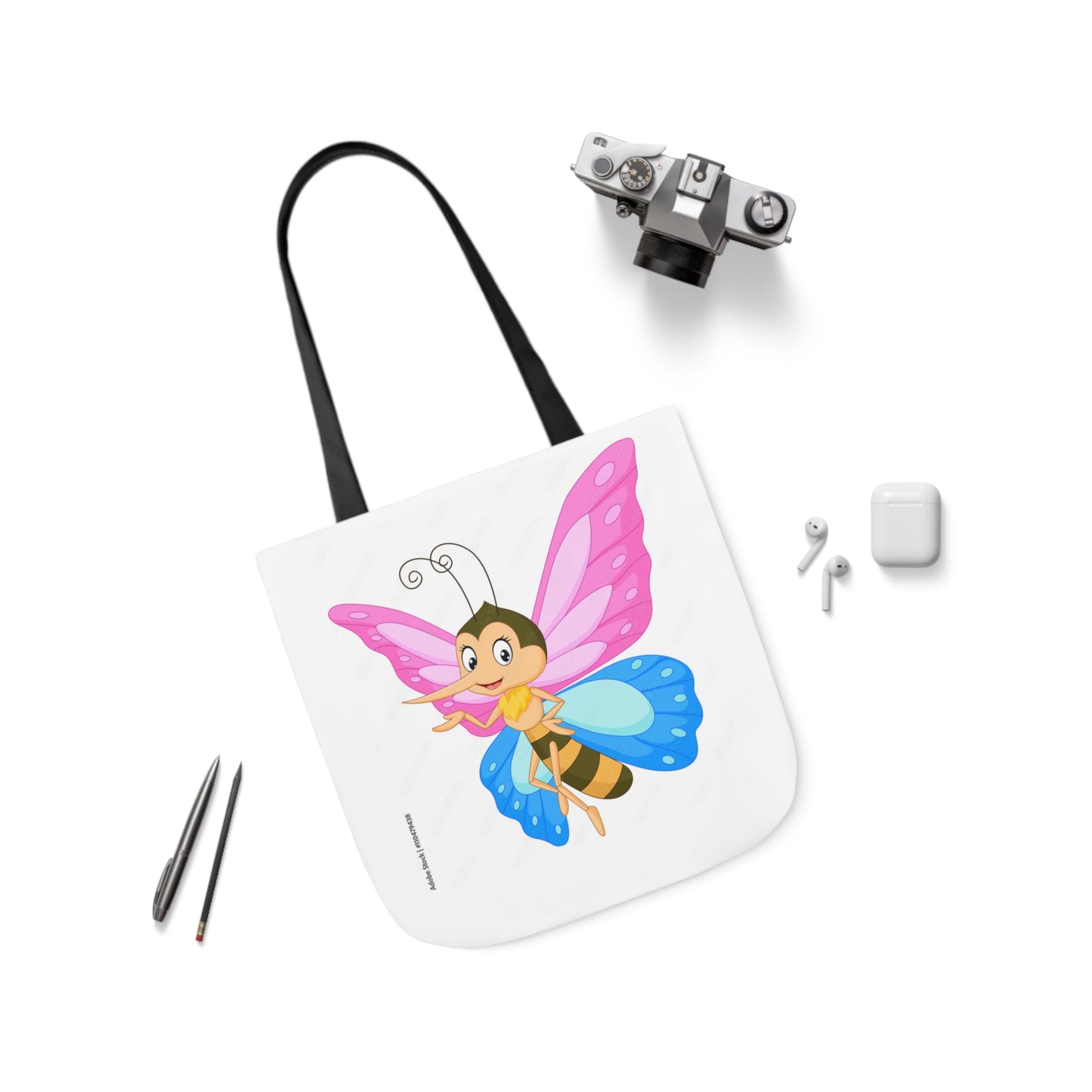 Fairy Bug - Canvas Tote Bag, 5-Color Straps