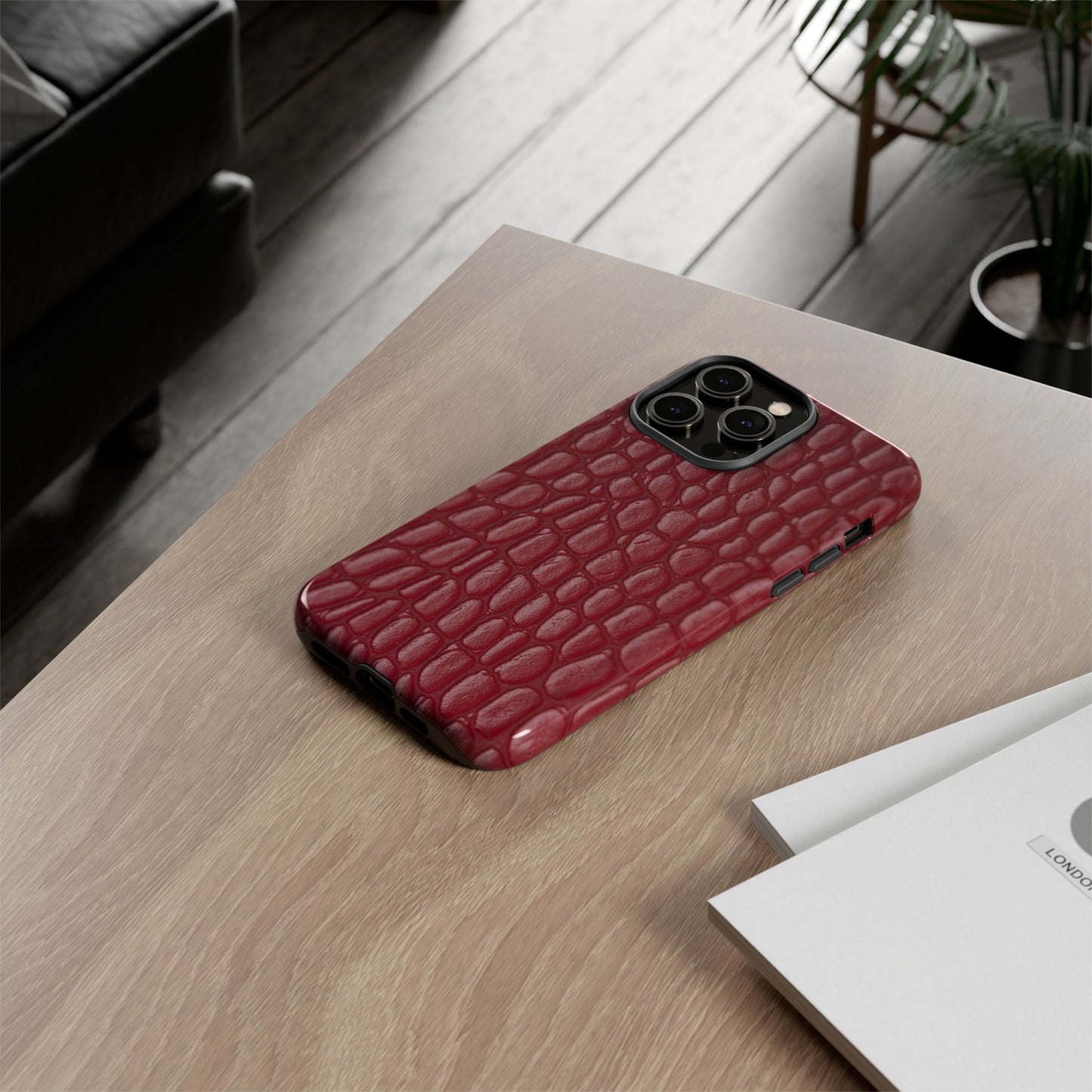 Red Leather - Tough Cases - Whimsical Phone Cases