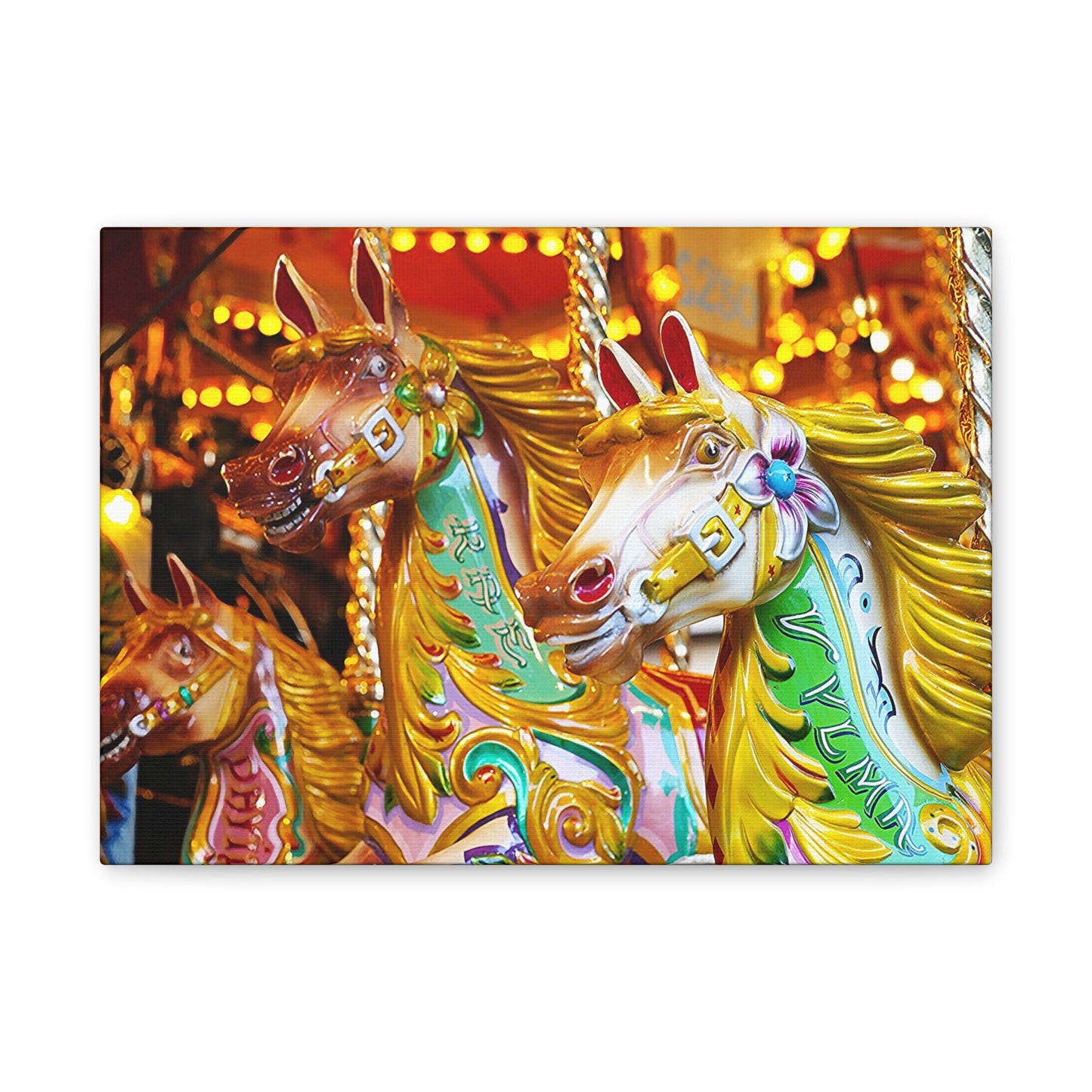 Carousel Horses 1 - Canvas Stretched, 0.75"