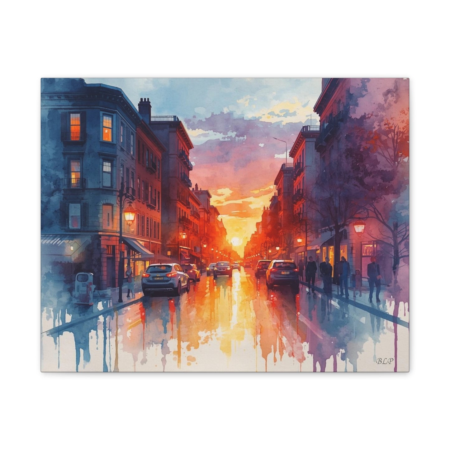 City Street - Canvas Stretched, 0.75" - 2026 Wall Art - Places