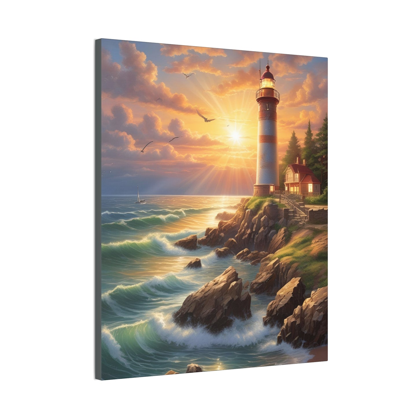 Light House - Canvas Stretched, 0.75"