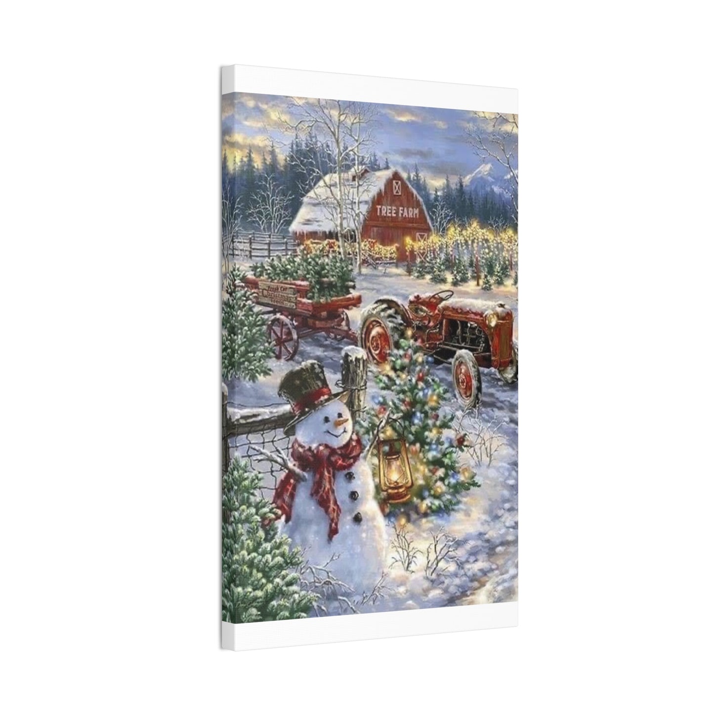 On the Farm - Canvas Stretched, 0.75" Christmas