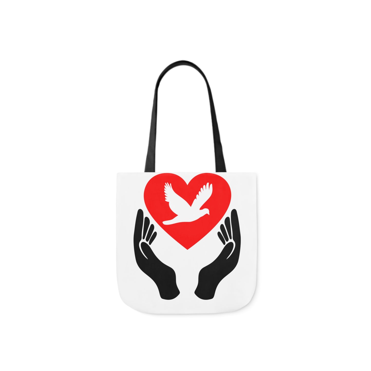 Heart and Hands - Canvas Tote Bag, 5-Color Straps