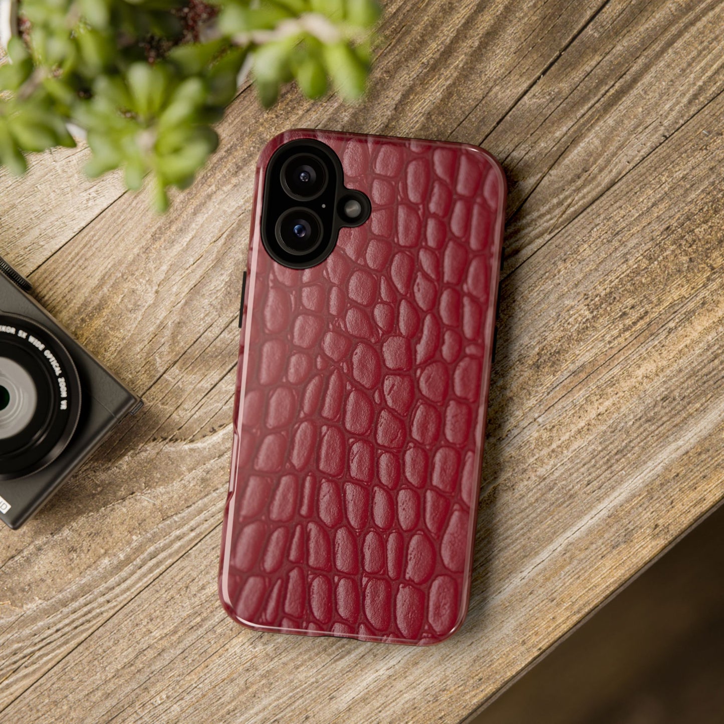 Red Leather - Tough Cases - Whimsical Phone Cases