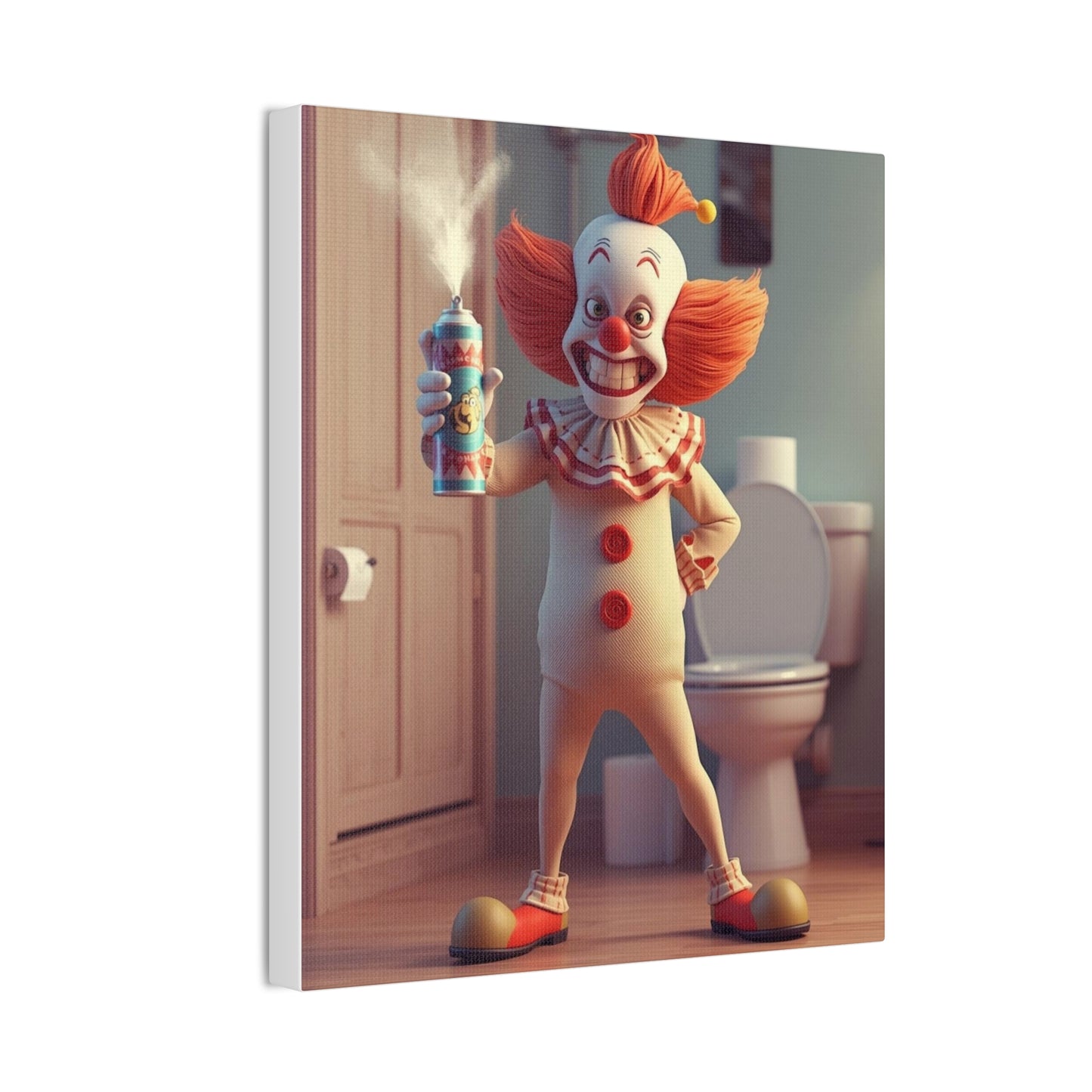 Clown - Canvas Stretched, 0.75" - Wall art 2026 - Bathroom Humor