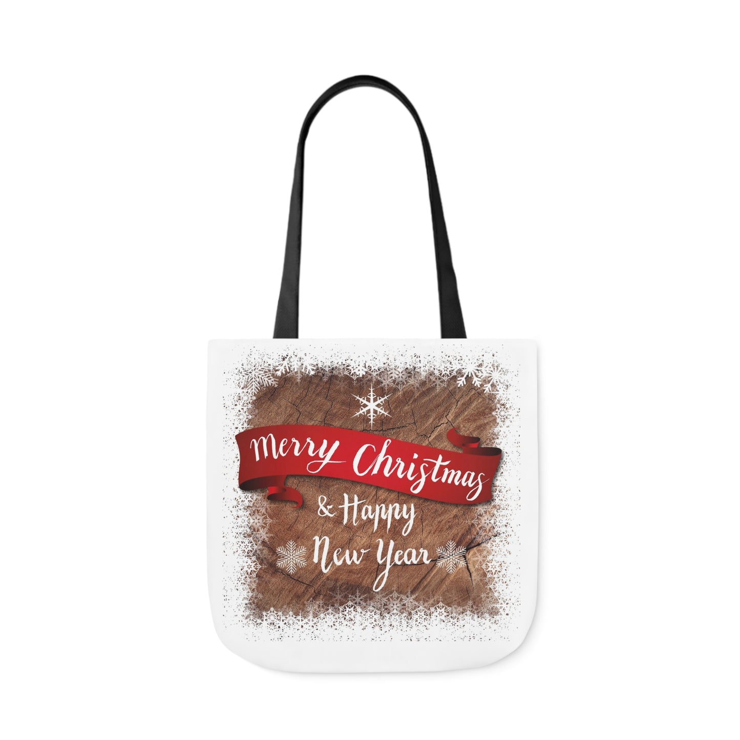 Merry Christmas -Canvas Tote Bag, 5-Color Straps - Christmas