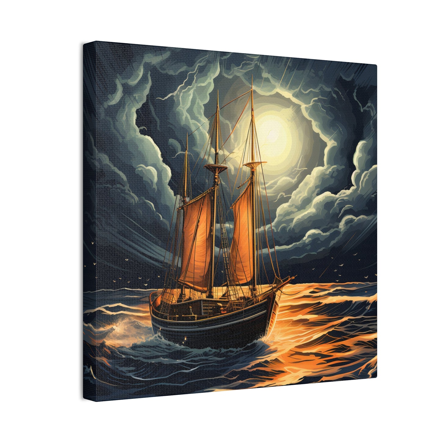 Sailing in the moonlight - Canvas Stretched, 0.75"