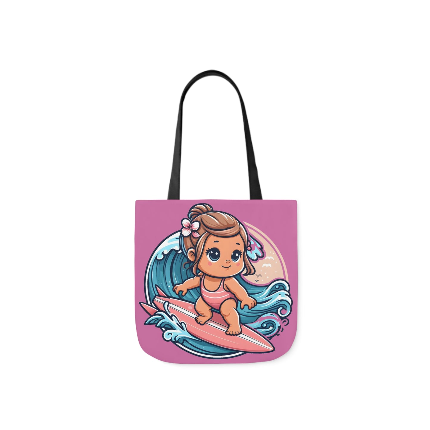 Little Surfer - Canvas Tote Bag, 5-Color Straps