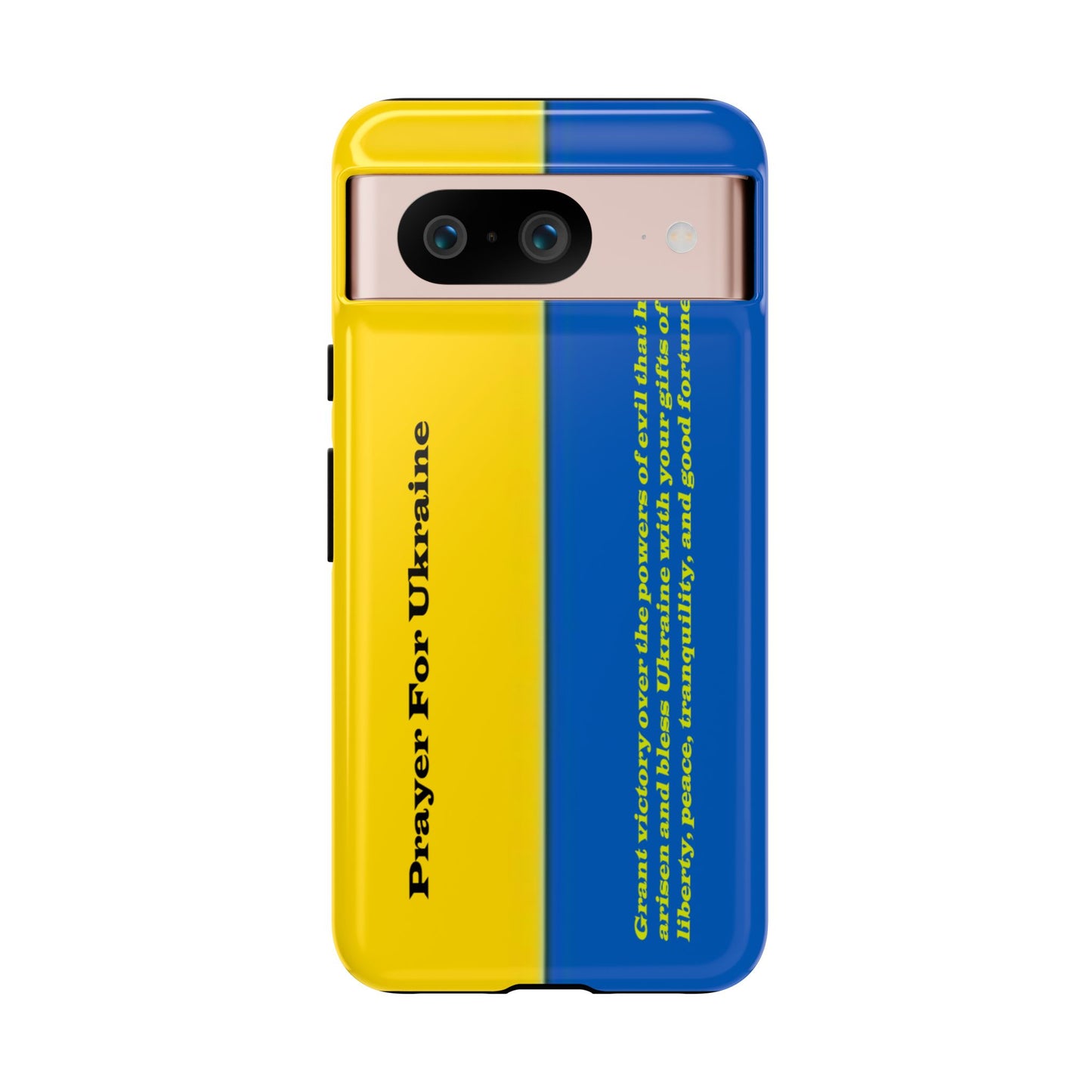 Flag of Ukraine with Prayer - Flag Phone Cases