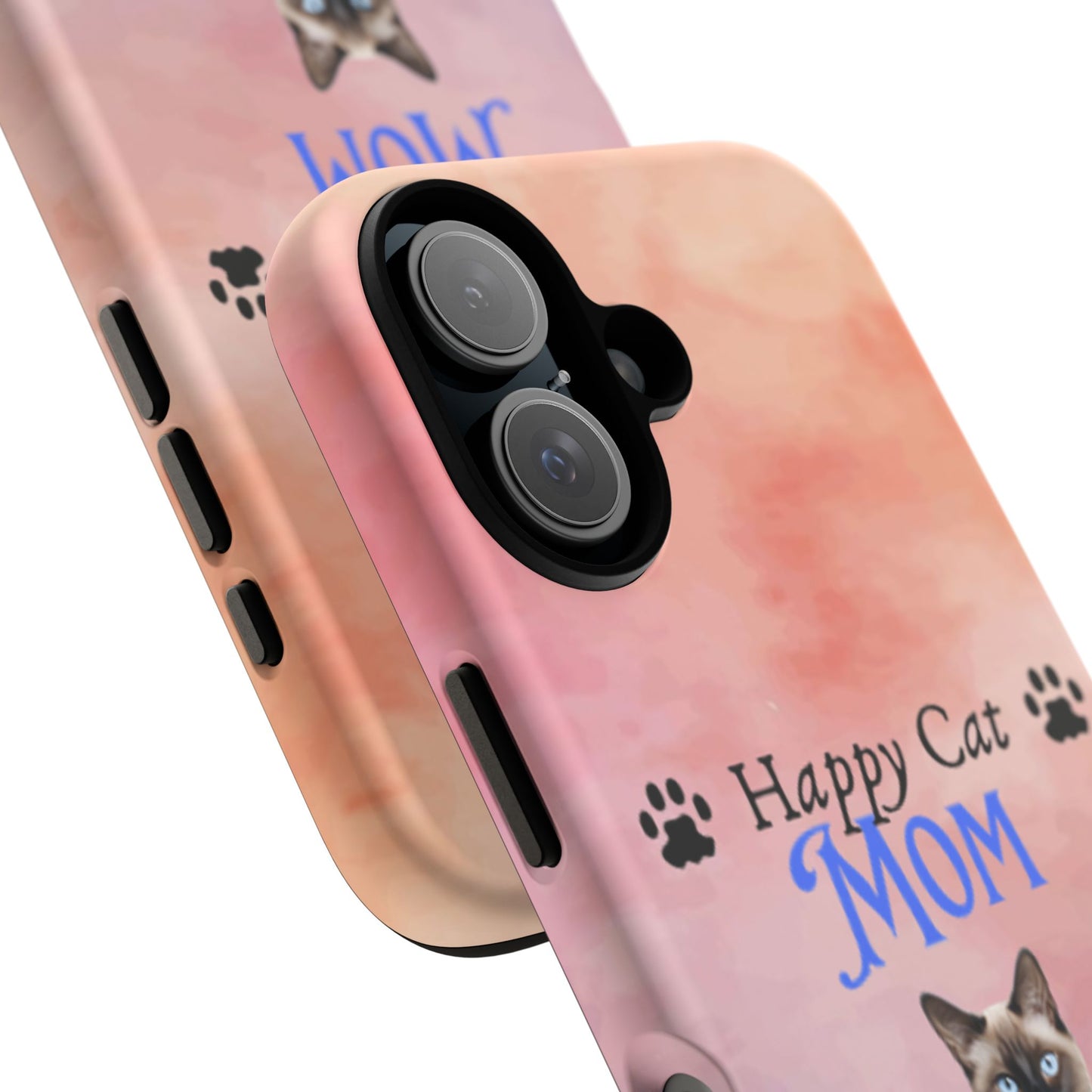 Happy Cat Mom - Personalized - Whimsical Phone Cases - Mother's Day