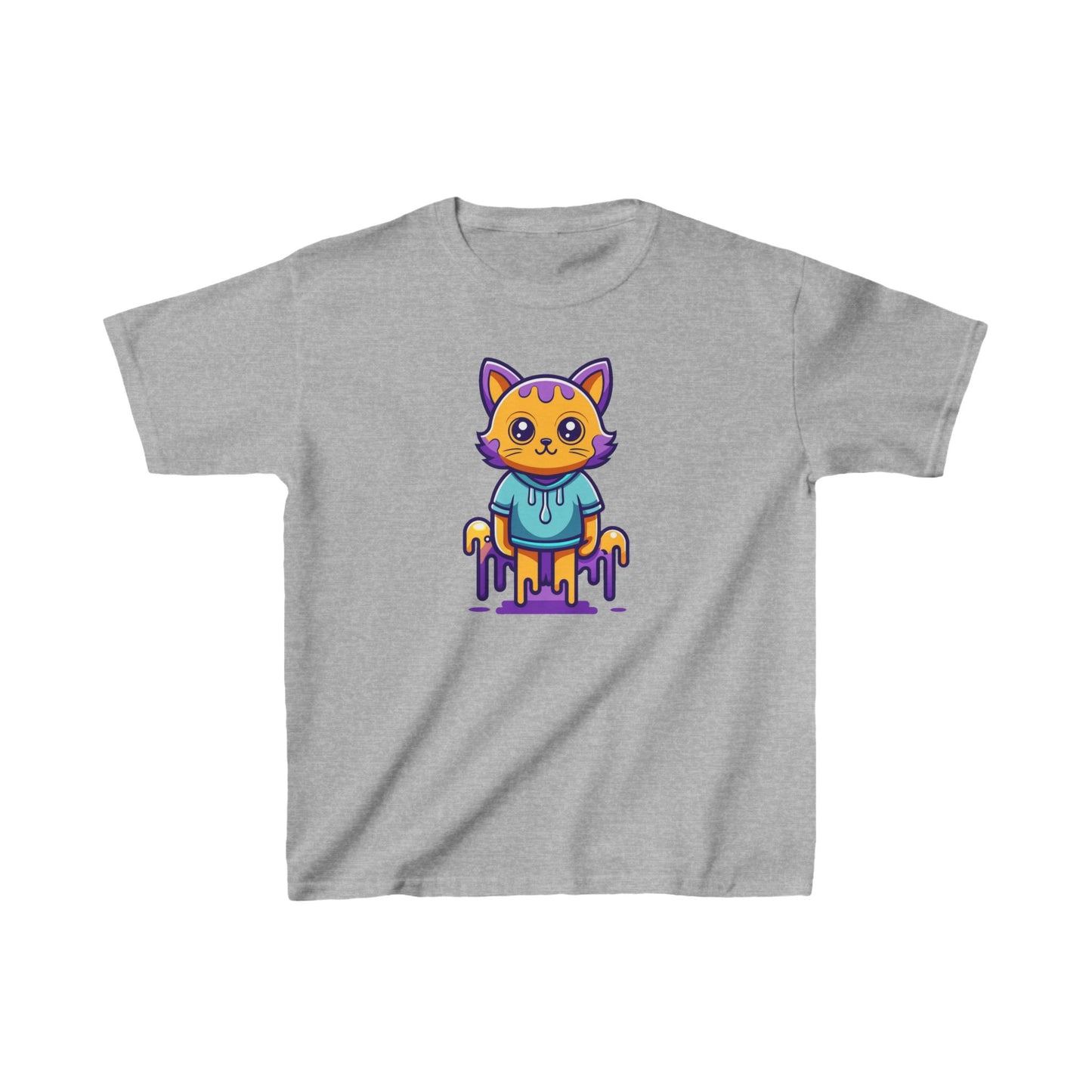 Kids - Cartoon Kitty -  Heavy Cotton™ T-Shirts