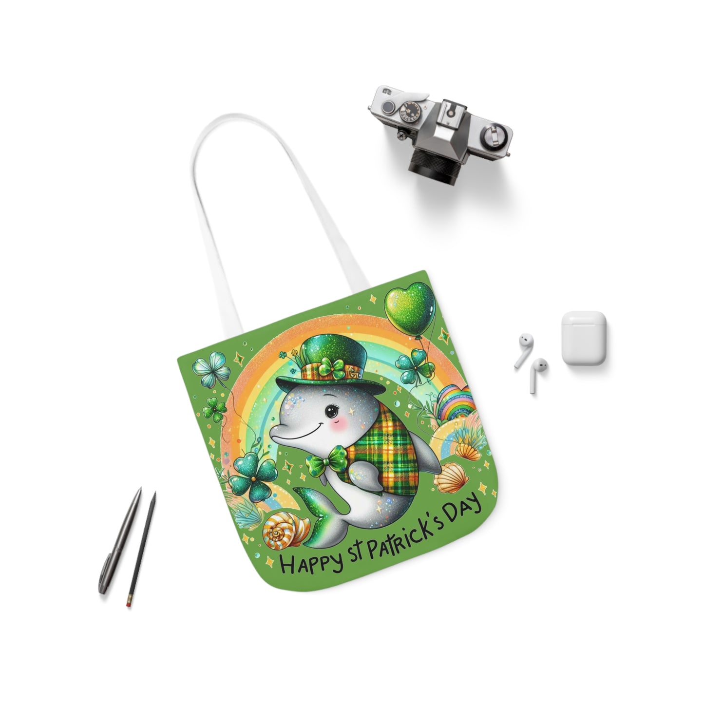 St. Patricks - Canvas Tote Bag, 5-Color Straps