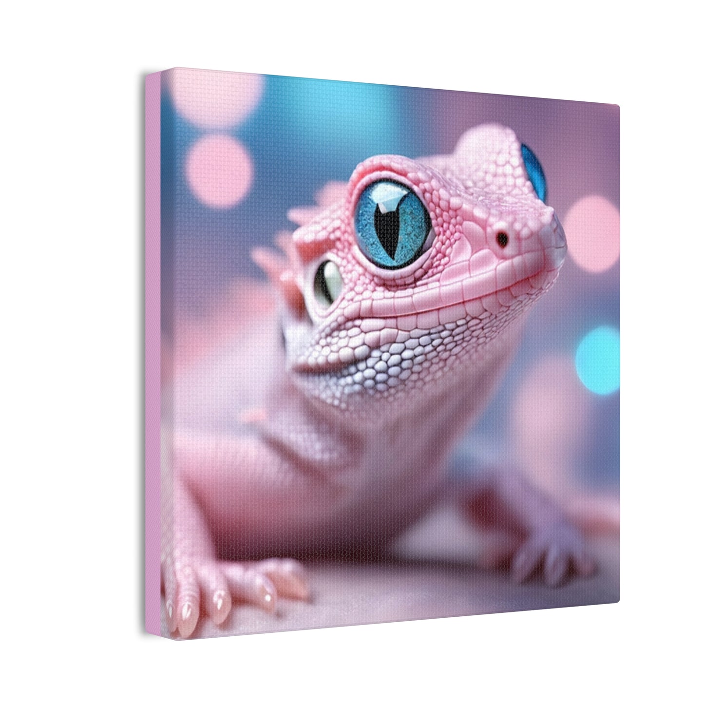 Pink Lizard - Canvas Stretched, 0.75"