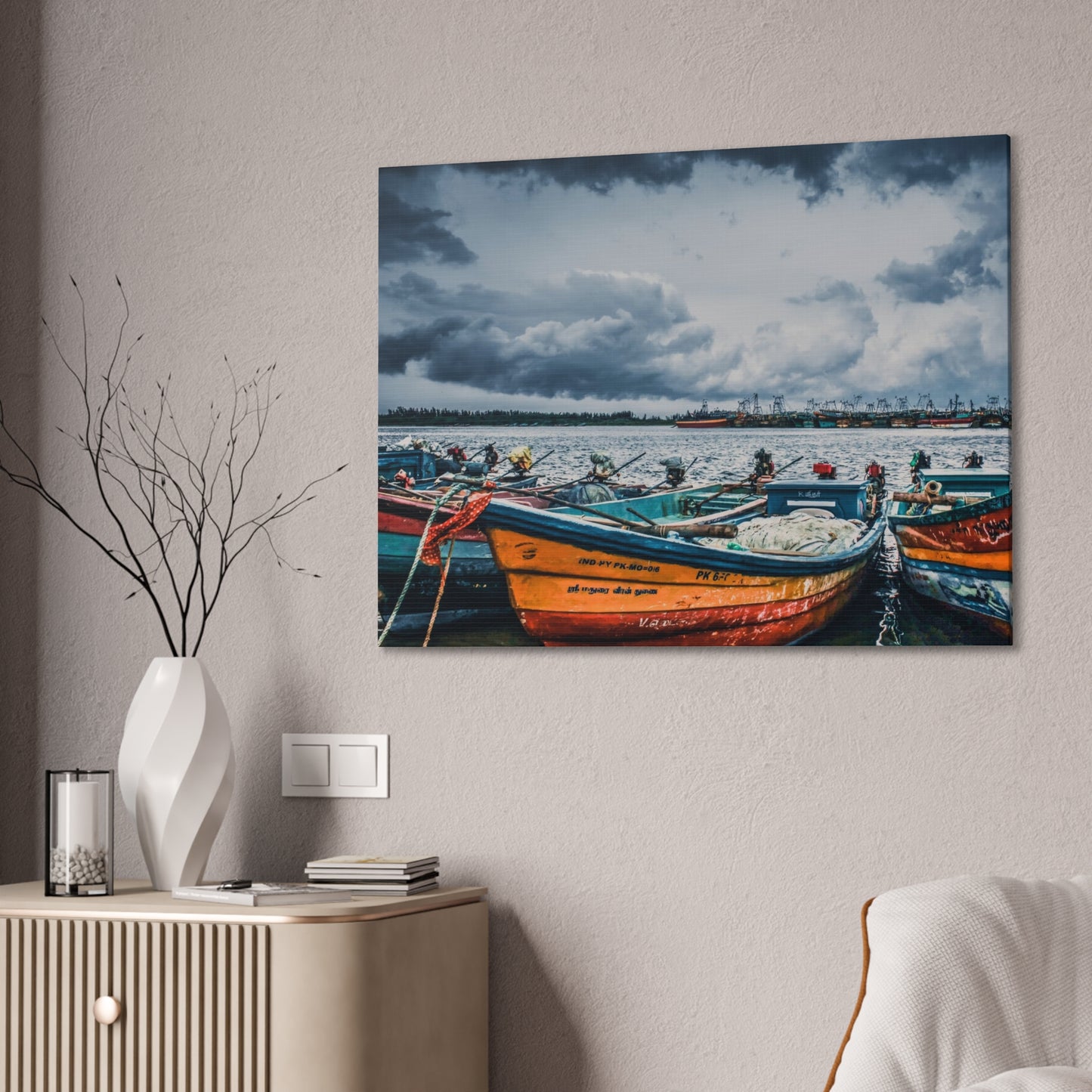 Boats - Canvas Stretched, 0.75"