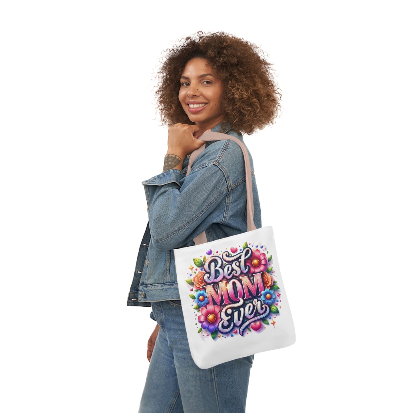 Best Mom Ever - Canvas Tote Bag, 5-Color Straps -  Mother's Day