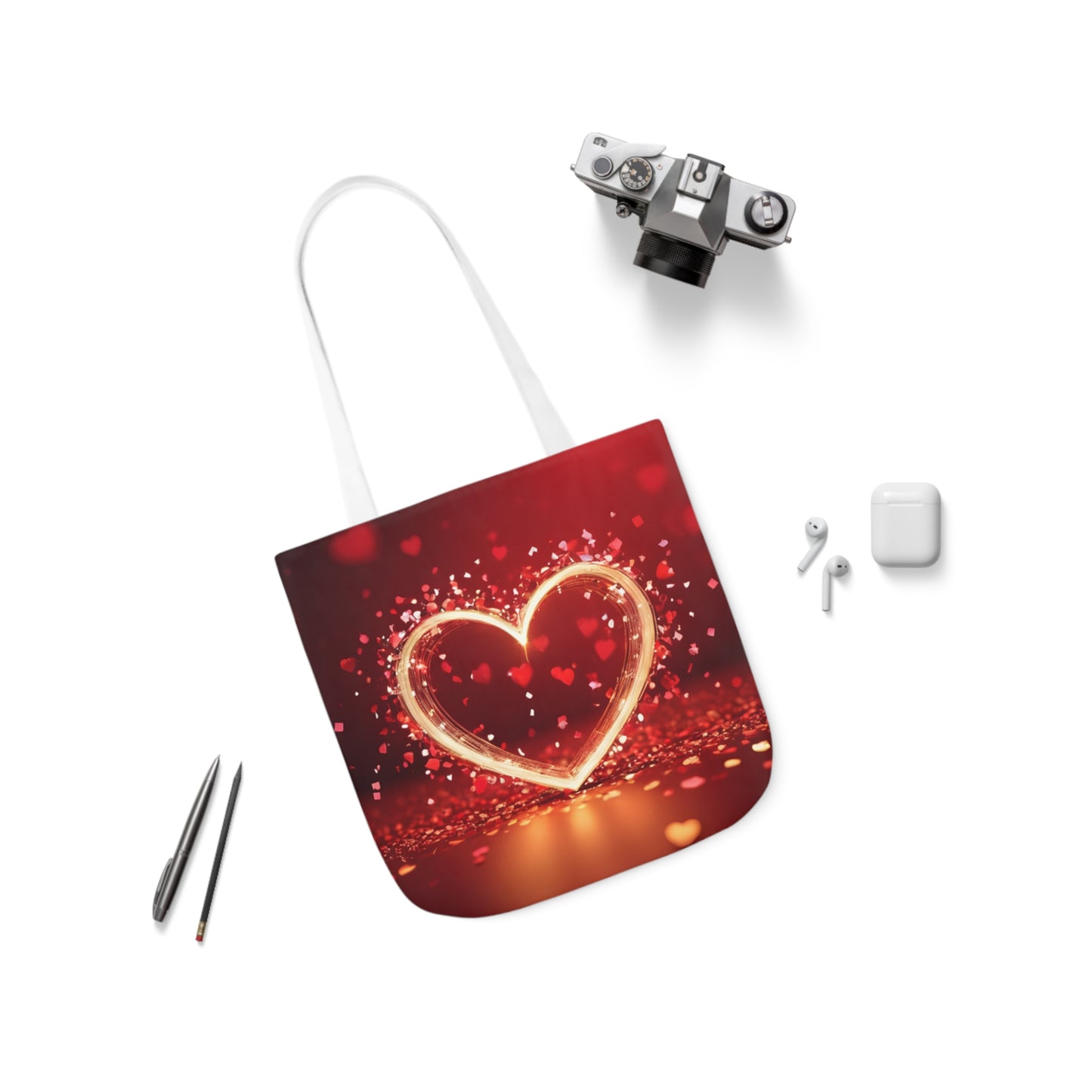 Valentines - Canvas Tote Bag, 5-Color Straps