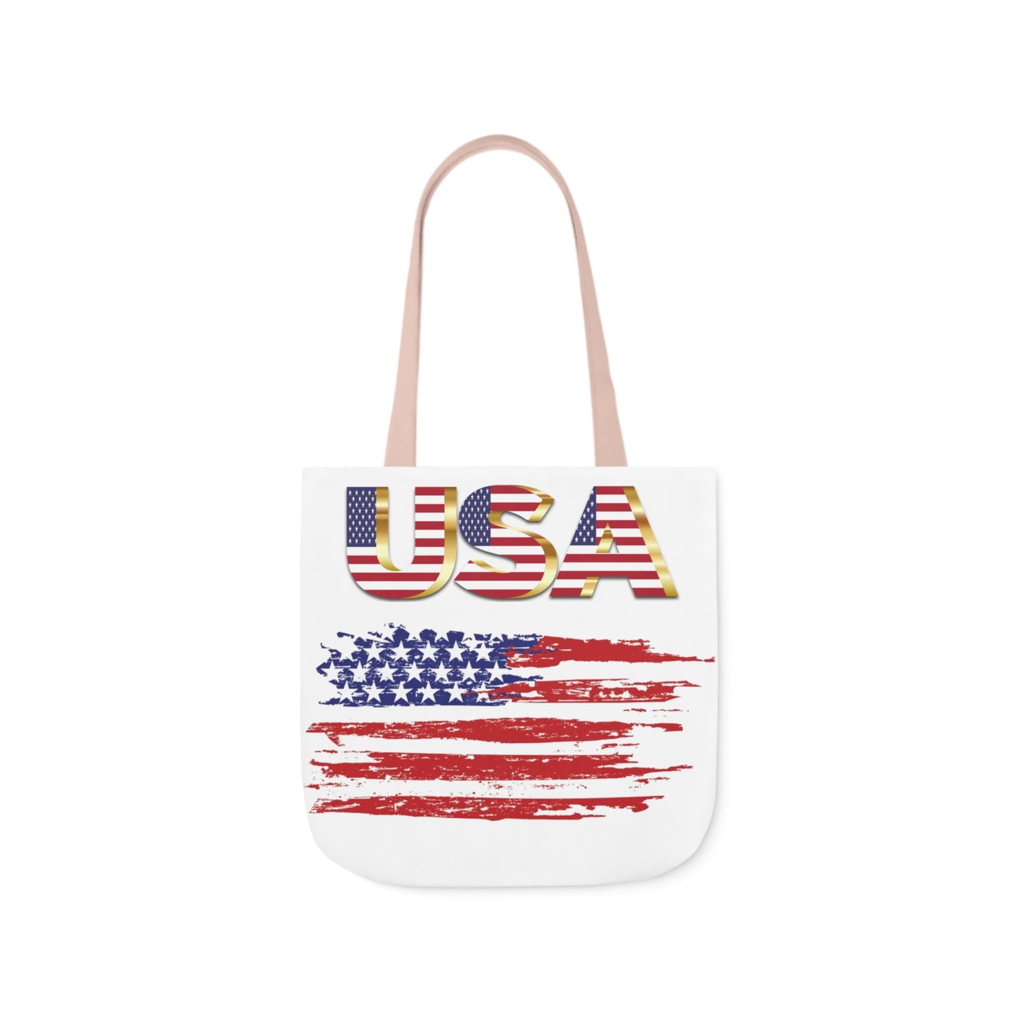 American - Canvas Tote Bag, 5-Color Straps - Patriotic