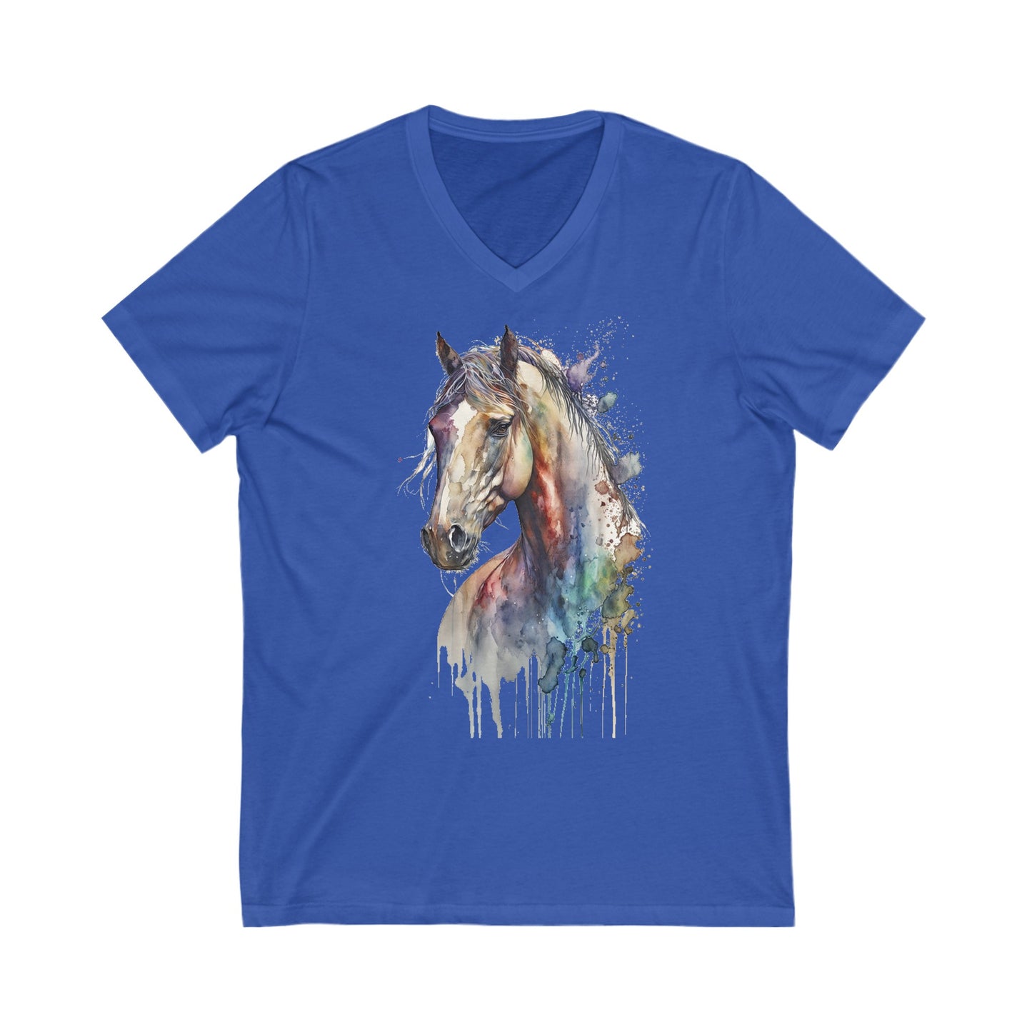 Painted Horse - Unisex Jersey Short Sleeve V-Neck T-Shirts