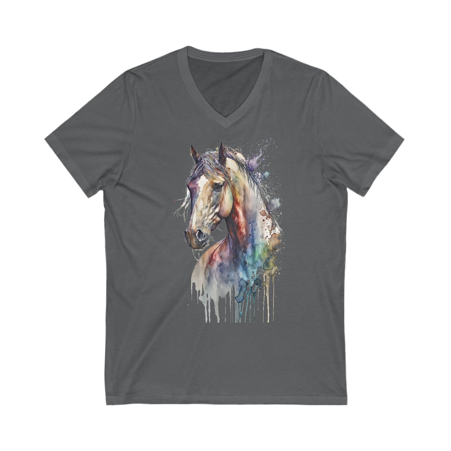 Painted Horse - Unisex Jersey Short Sleeve V-Neck T-Shirts