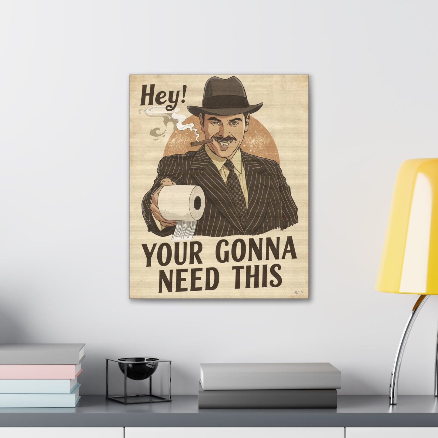 Gangster - Canvas Stretched, 0.75" - 2026 Wall Art - Bathroom Humor