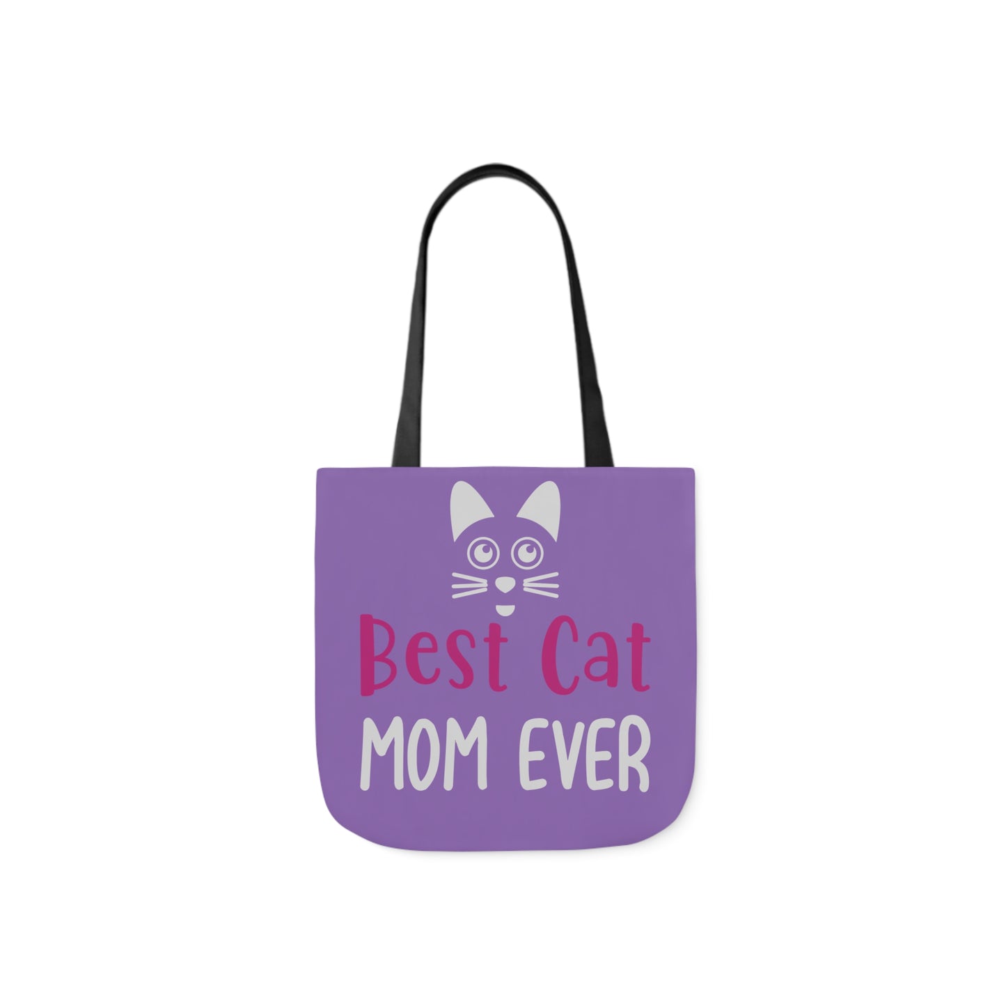 Best Cat Mom Ever - Canvas Tote Bag, 5-Color Straps - Mother's Day