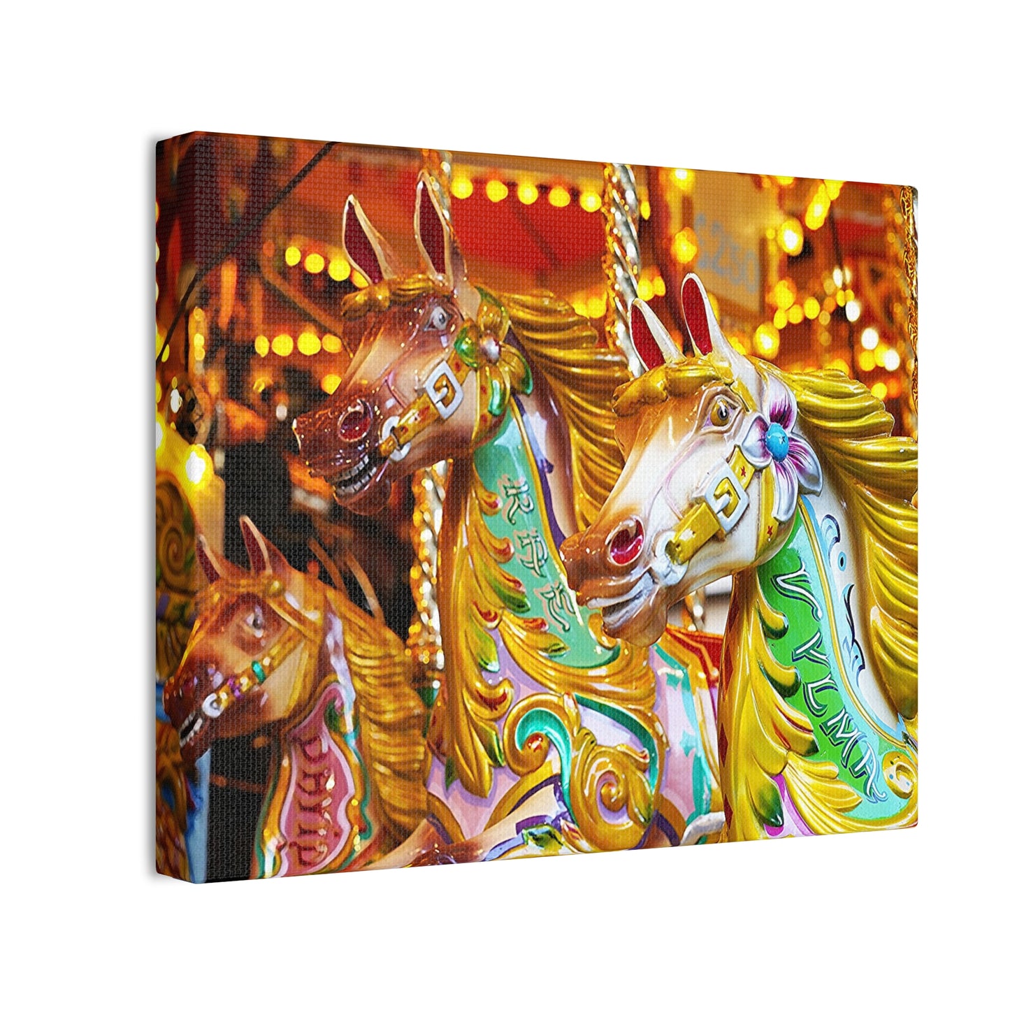 Carousel Horses 1 - Canvas Stretched, 0.75"