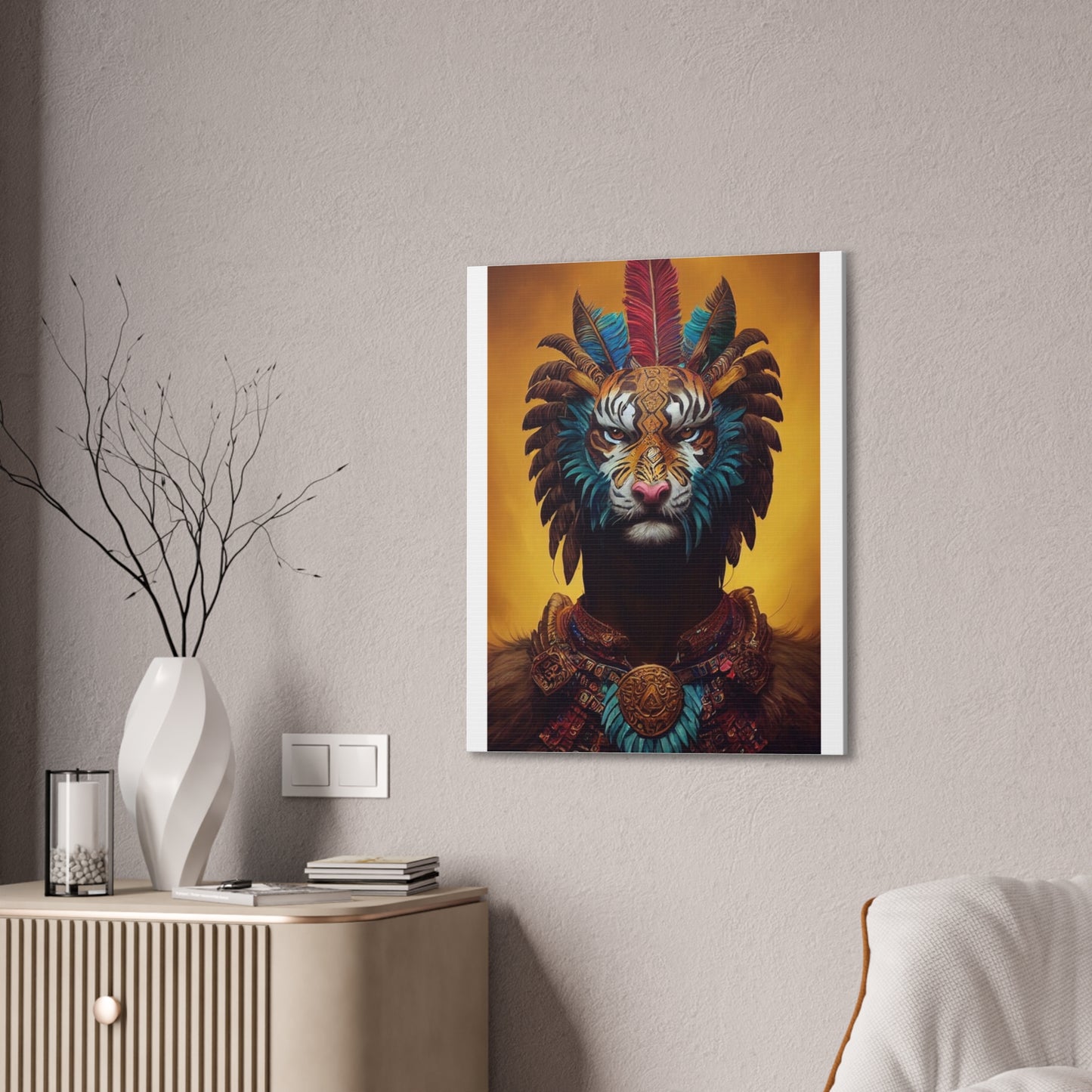 Lion Man - Canvas Stretched, 0.75"