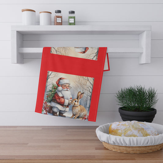 Santa -Tea Towels (cotton, poly) - Christmas