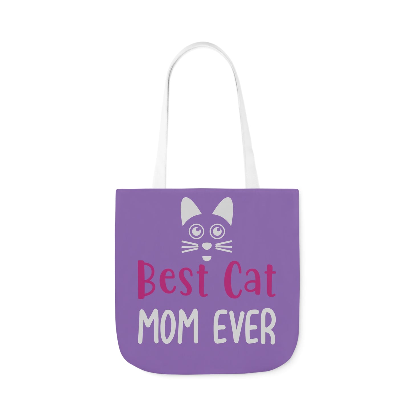 Best Cat Mom Ever - Canvas Tote Bag, 5-Color Straps - Mother's Day