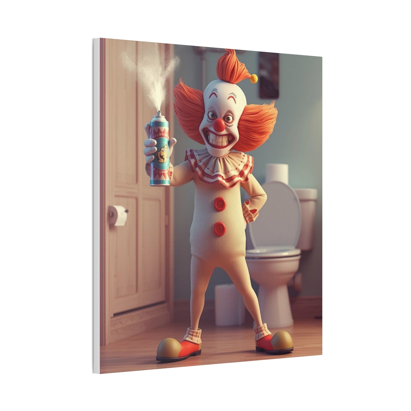Clown - Canvas Stretched, 0.75" - Wall art 2026 - Bathroom Humor