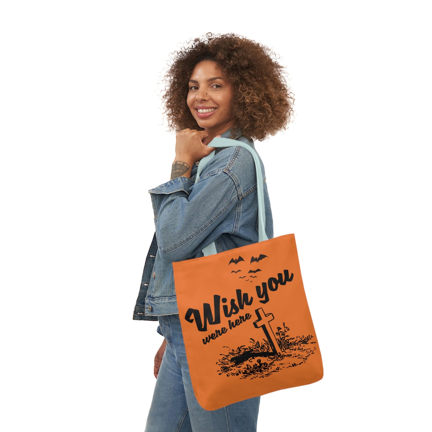 Wish you were here - Canvas Tote Bag, 5-Color Straps - Halloween