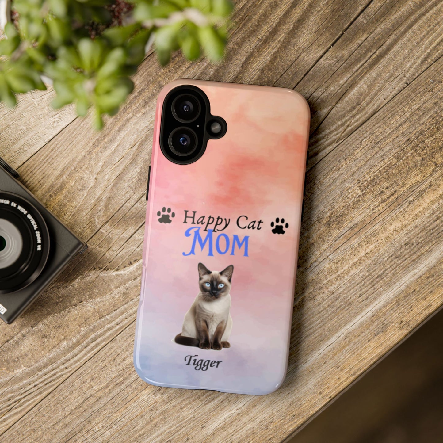 Happy Cat Mom - Personalized - Whimsical Phone Cases - Mother's Day