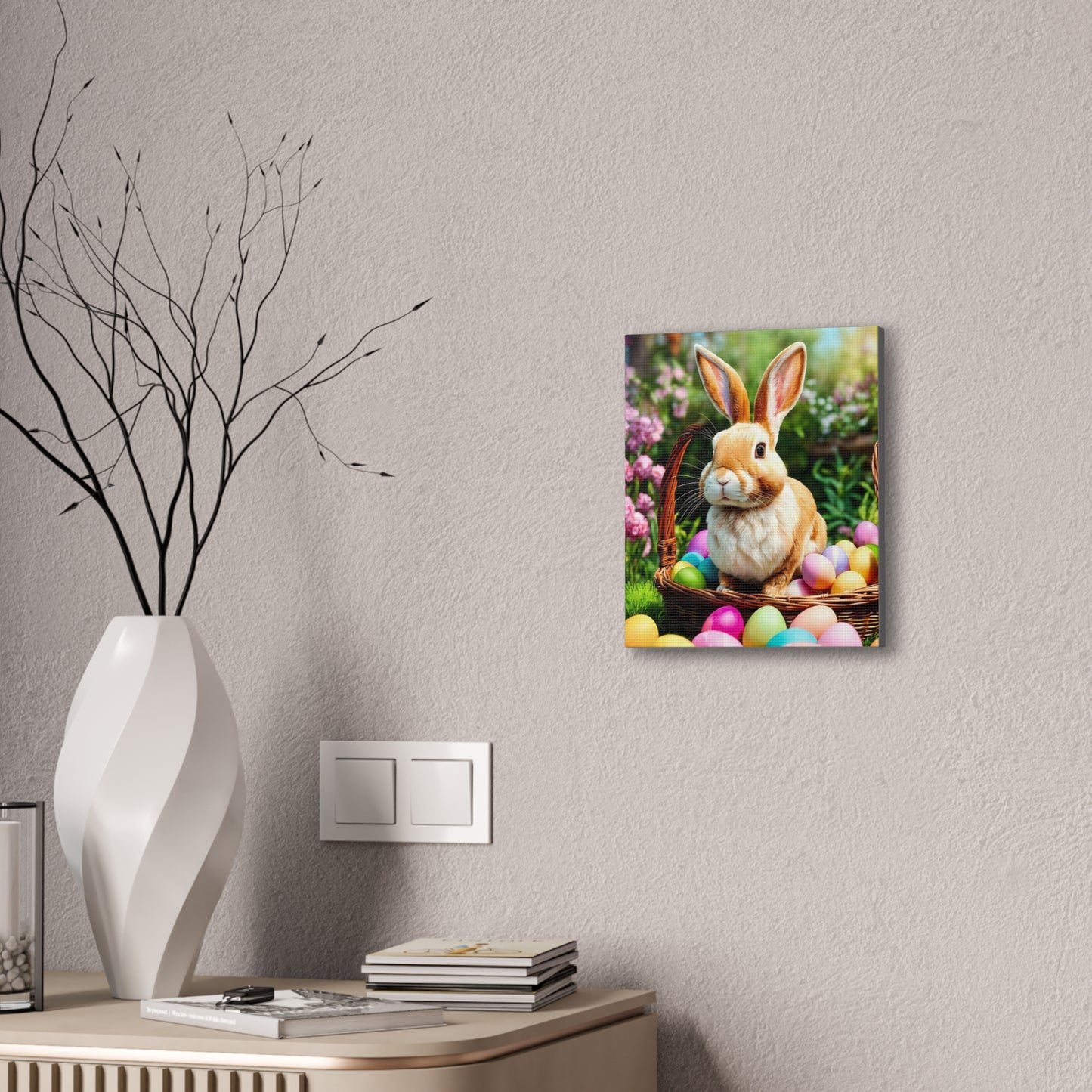 Easter Bunny - Canvas Stretched, 0.75" - 2026 Wall Art - Holidays