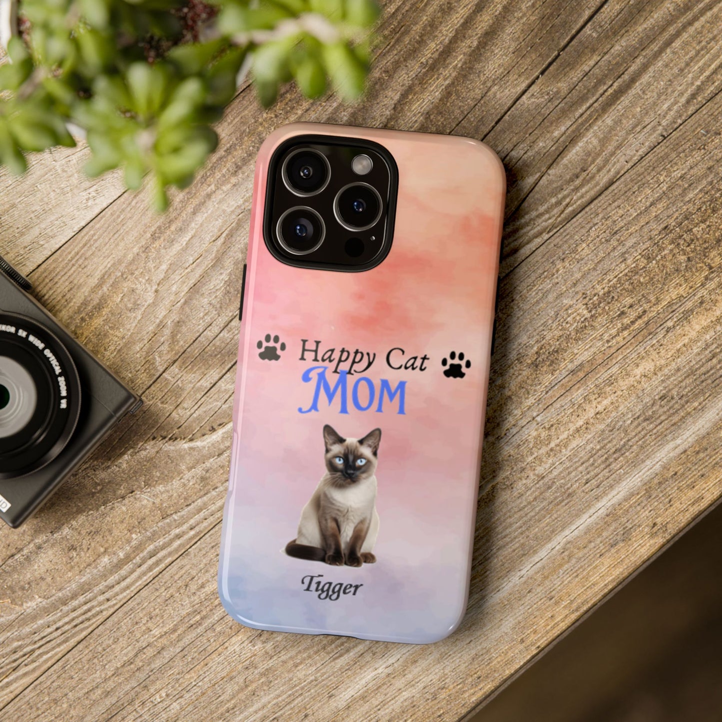 Happy Cat Mom - Personalized - Whimsical Phone Cases - Mother's Day