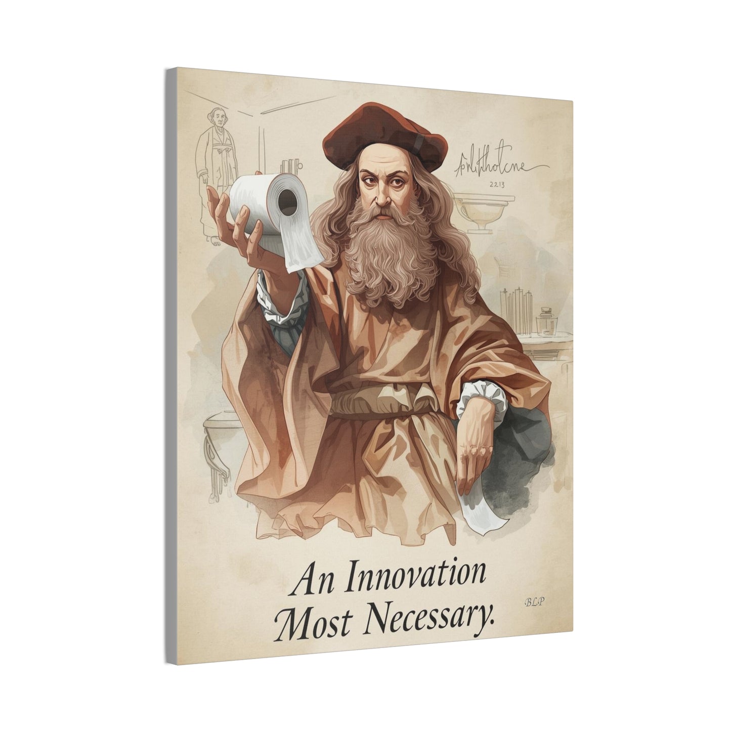 Galileo - Canvas Stretched, 0.75" - 2026 Wall Art - Bathroom Humor