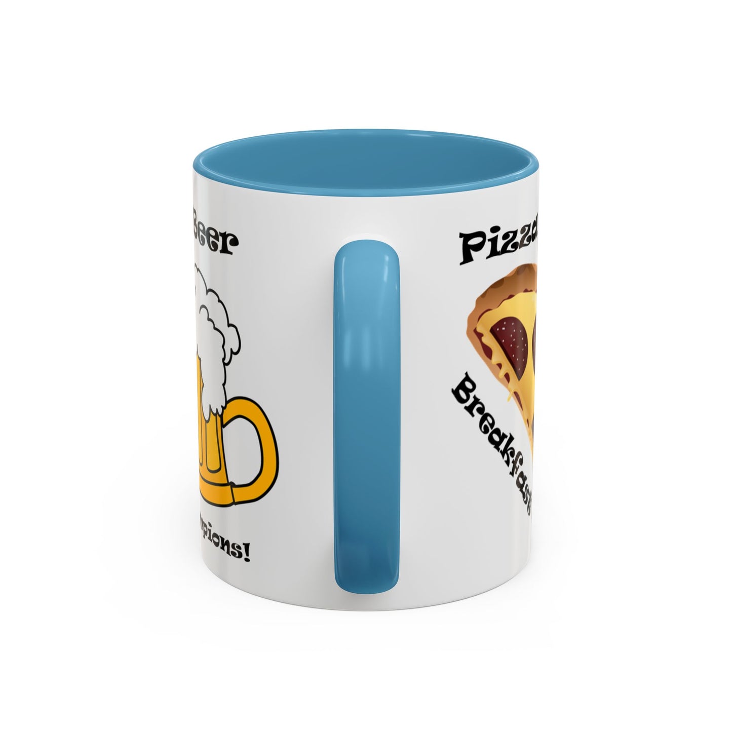 Pizza and Beer - Accent Coffee Mug (11, 15oz)