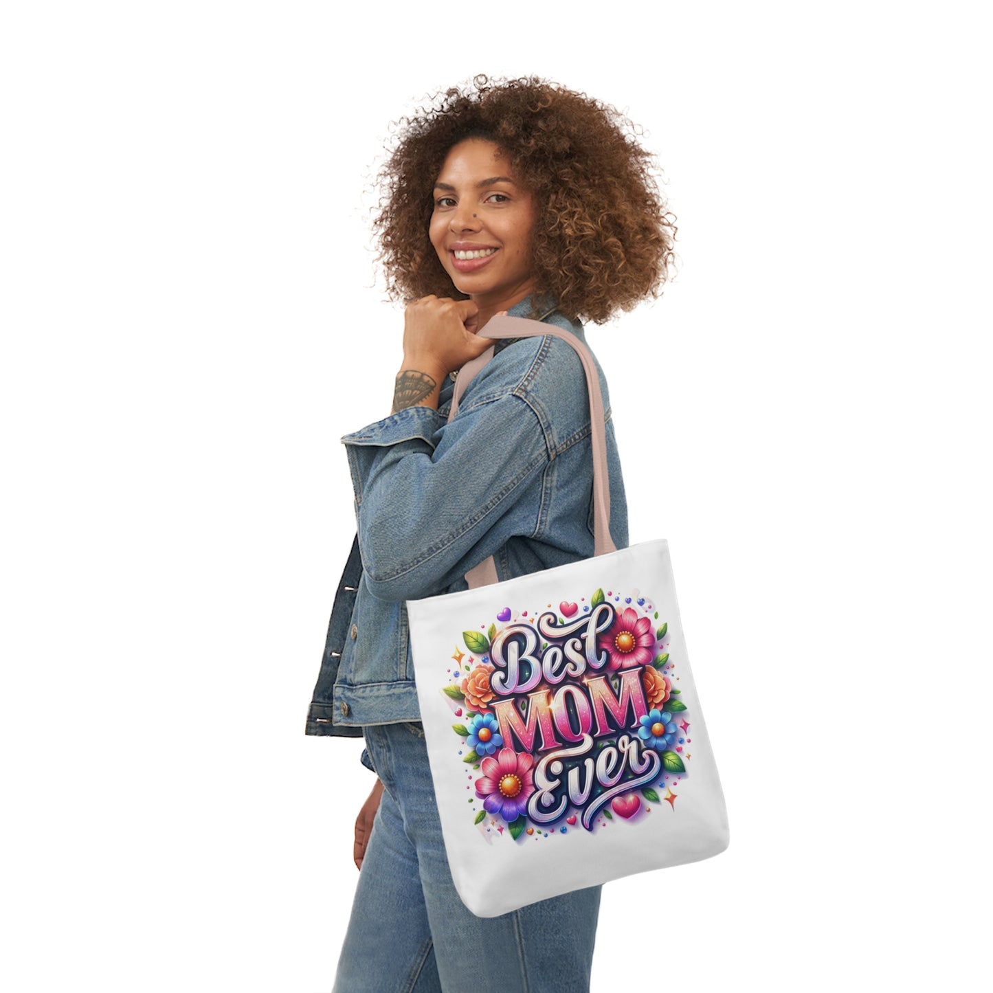 Best Mom Ever - Canvas Tote Bag, 5-Color Straps -  Mother's Day