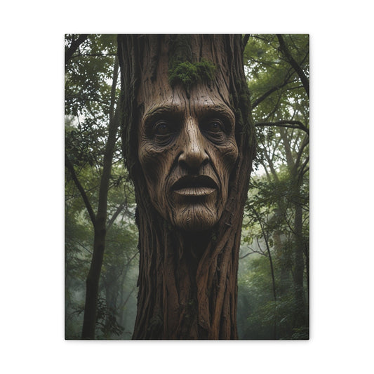 Face in the tree - Canvas Stretched, 0.75"