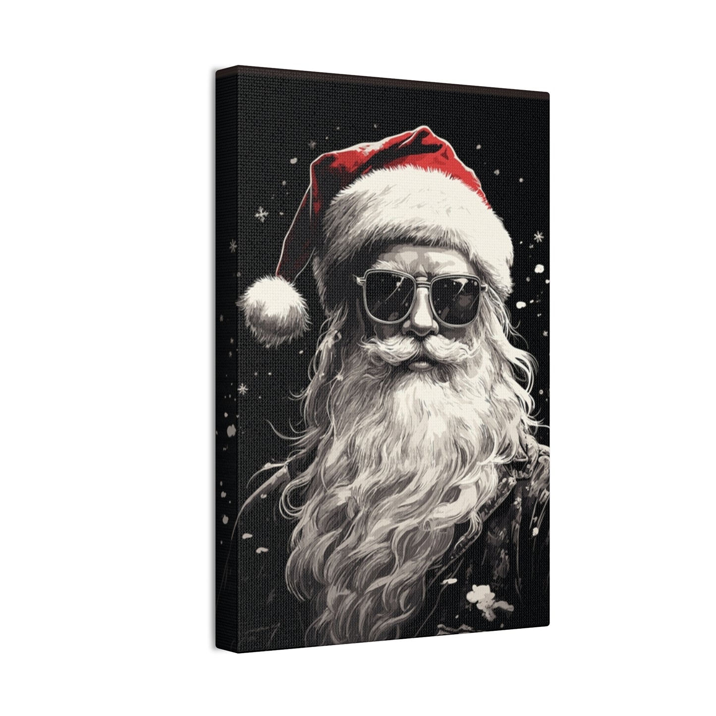 Hip Santa - Canvas Stretched, 0.75" - Christmas