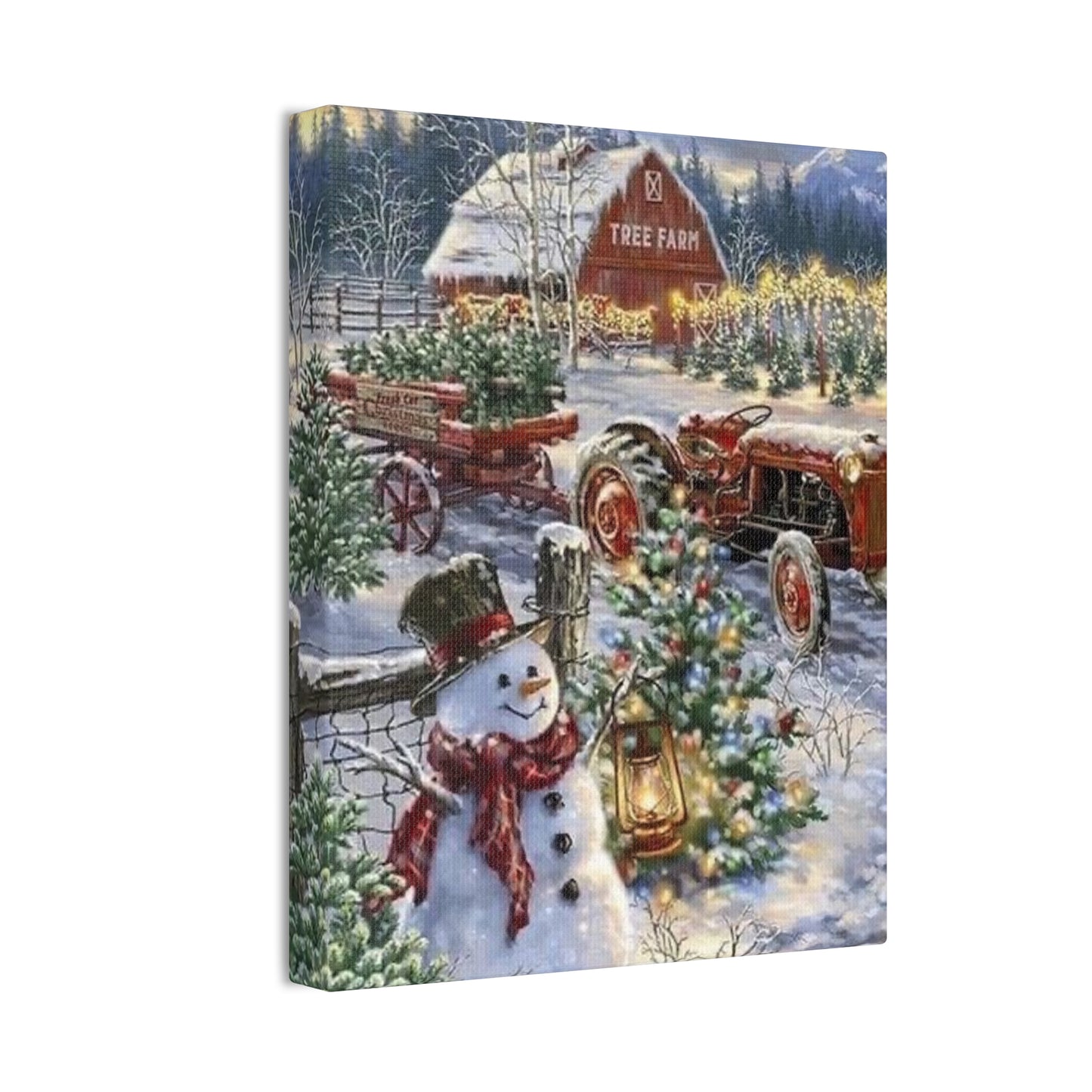 On the Farm - Canvas Stretched, 0.75" Christmas