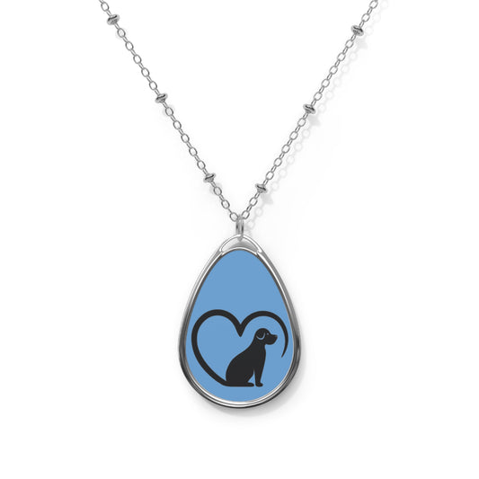 Dog - Oval Necklace- Mother's Day - Jewelry